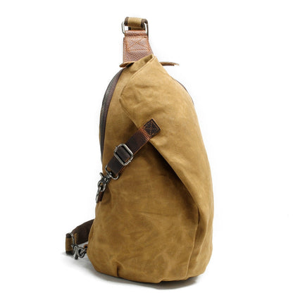 Bolso cruzado de lona con solapa frontal