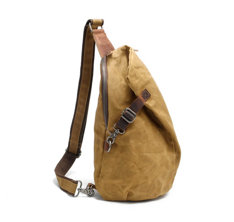 Bolso cruzado de lona con solapa frontal