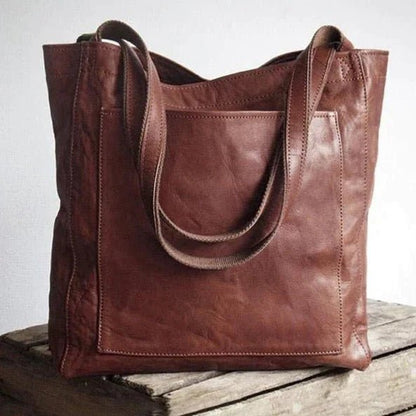 Bolso de hombro cuadrado con bolsillo frontal