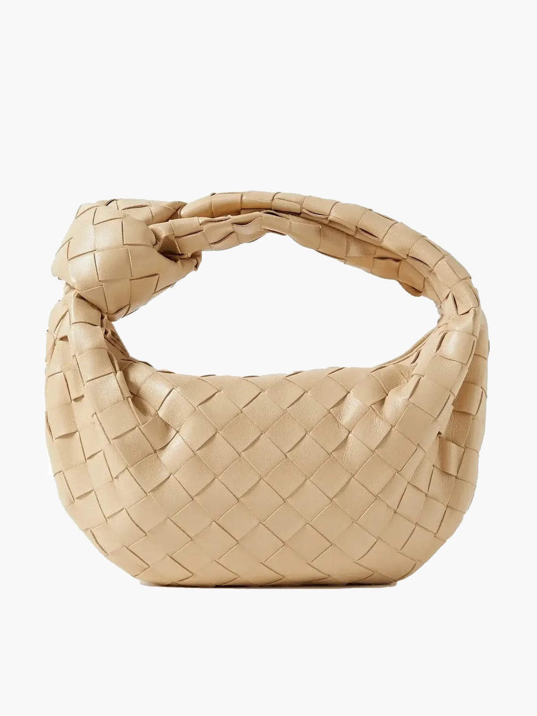 Bolso de mano con asa anudada