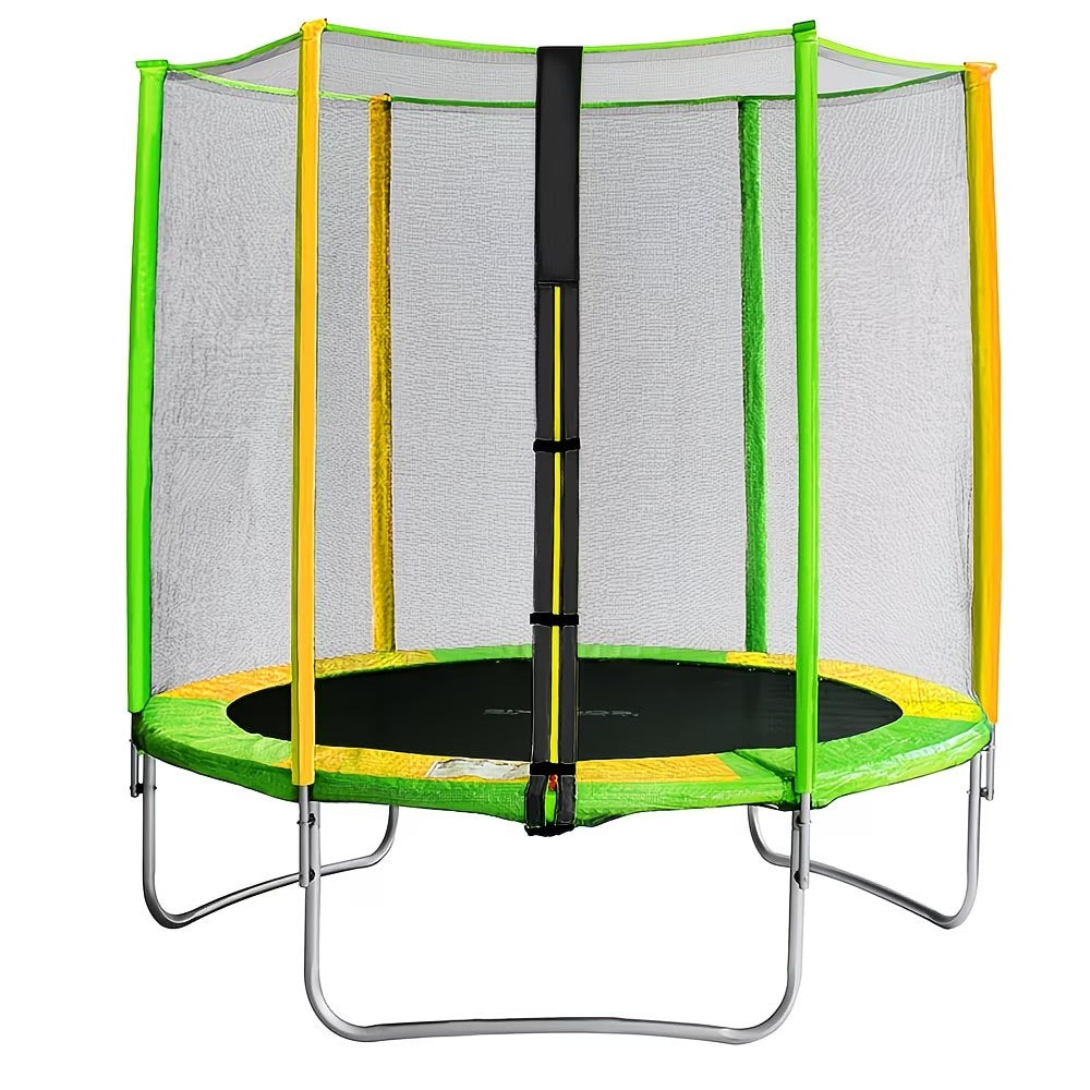 Cama elástica redonda para exterior con red de seguridad
