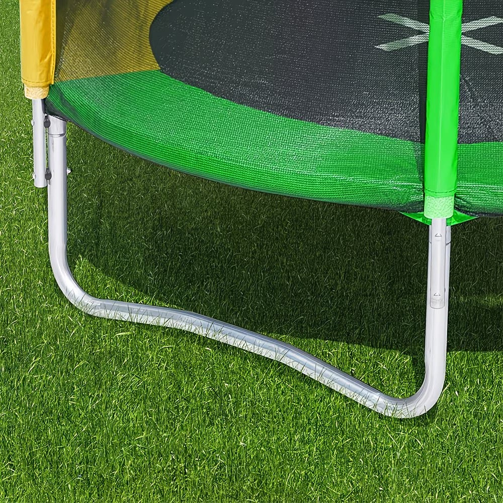 Cama elástica redonda para exterior con red de seguridad