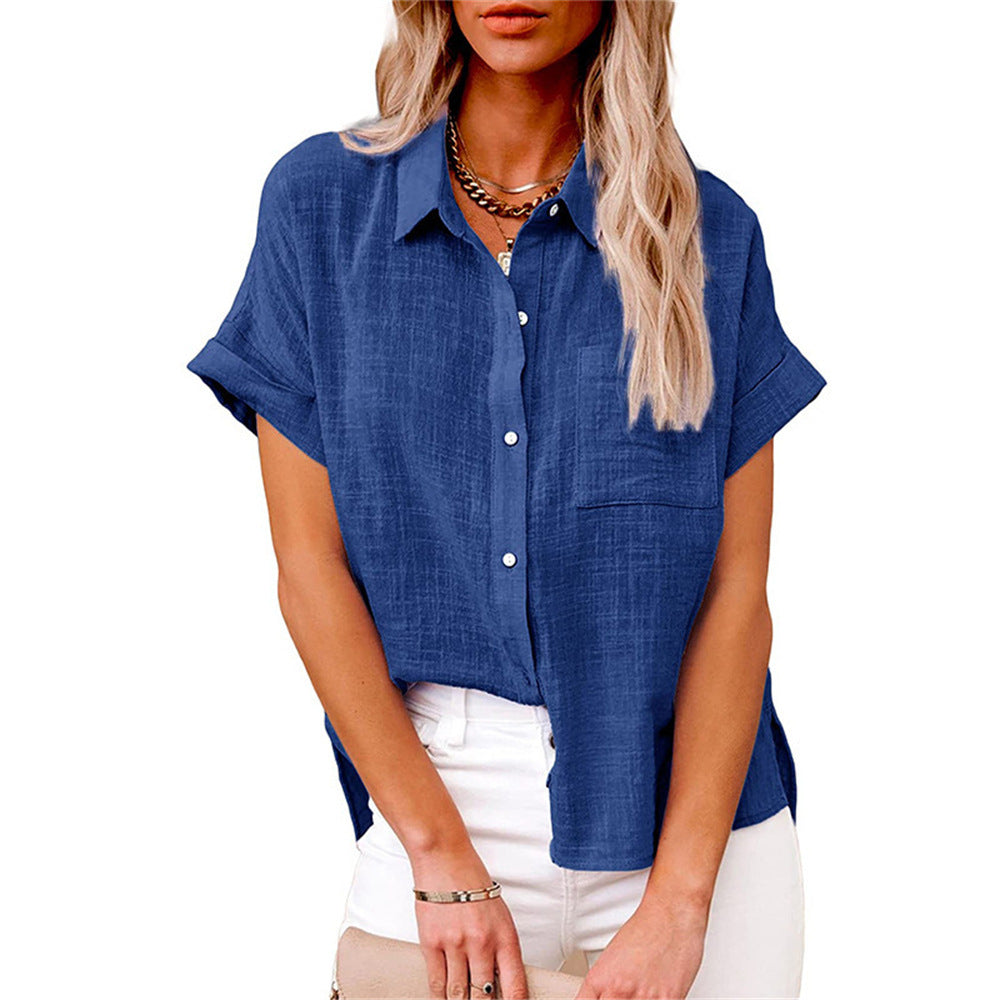 Camisa para mujer con botones y bolsillo en el pecho