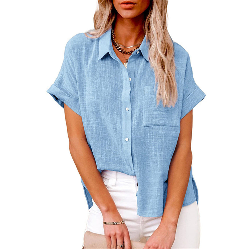Camisa para mujer con botones y bolsillo en el pecho