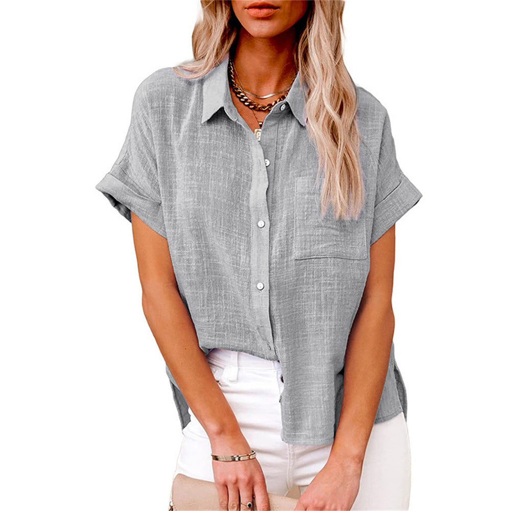 Camisa para mujer con botones y bolsillo en el pecho