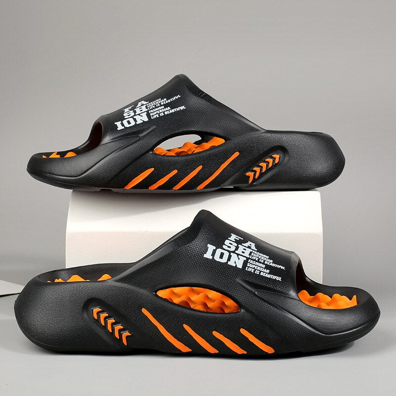Chanclas tipo slide unisex con plantilla texturizada