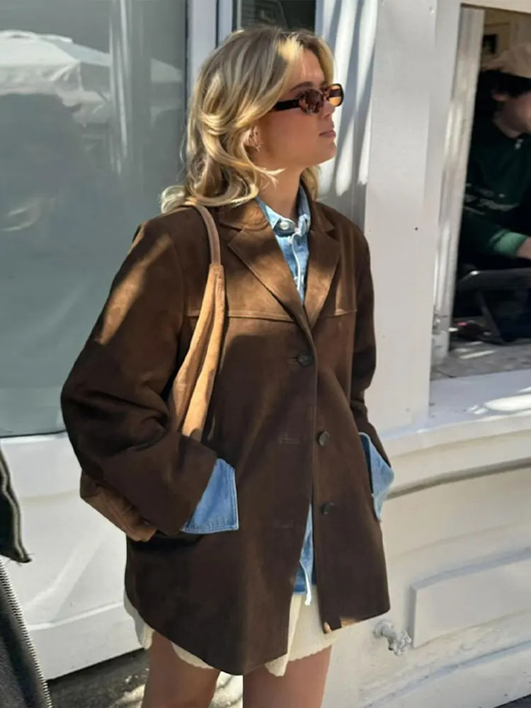 Chaqueta Blazer de Mujer - Efecto Ante
