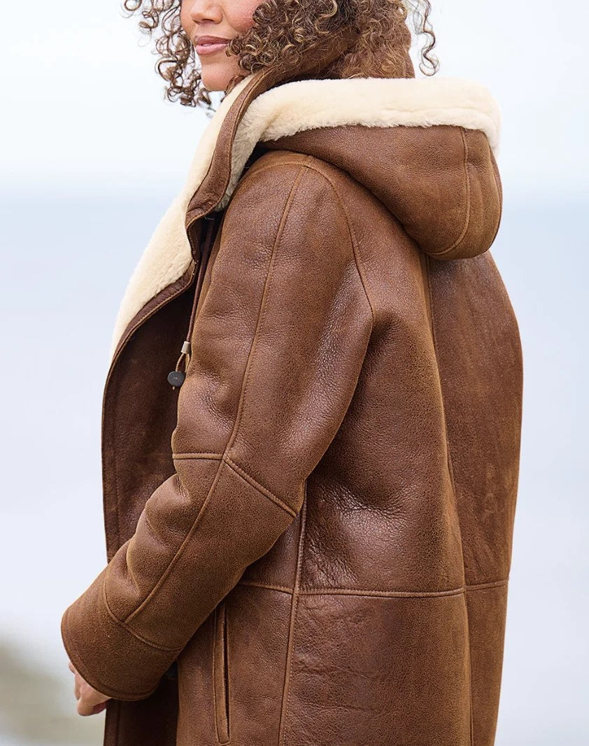 Chaqueta de Mujer con Borreguito - Larga
