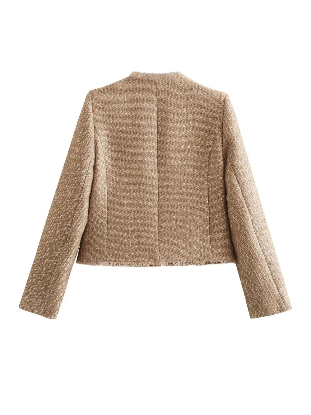 Chaqueta de Mujer - Corte Corto y Botones Decorativos