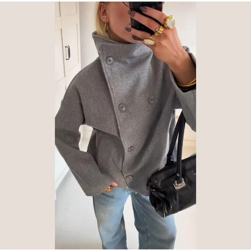 Chaqueta de Mujer Oversize - Cuello Alto