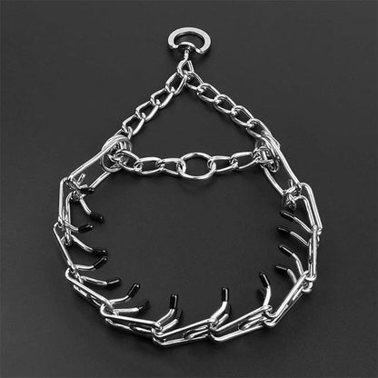 Collar para perro de púas metálicas con puntas de goma