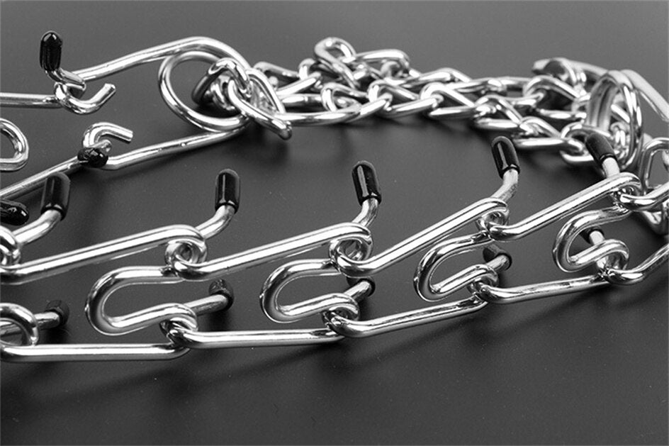 Collar para perro de púas metálicas con puntas de goma