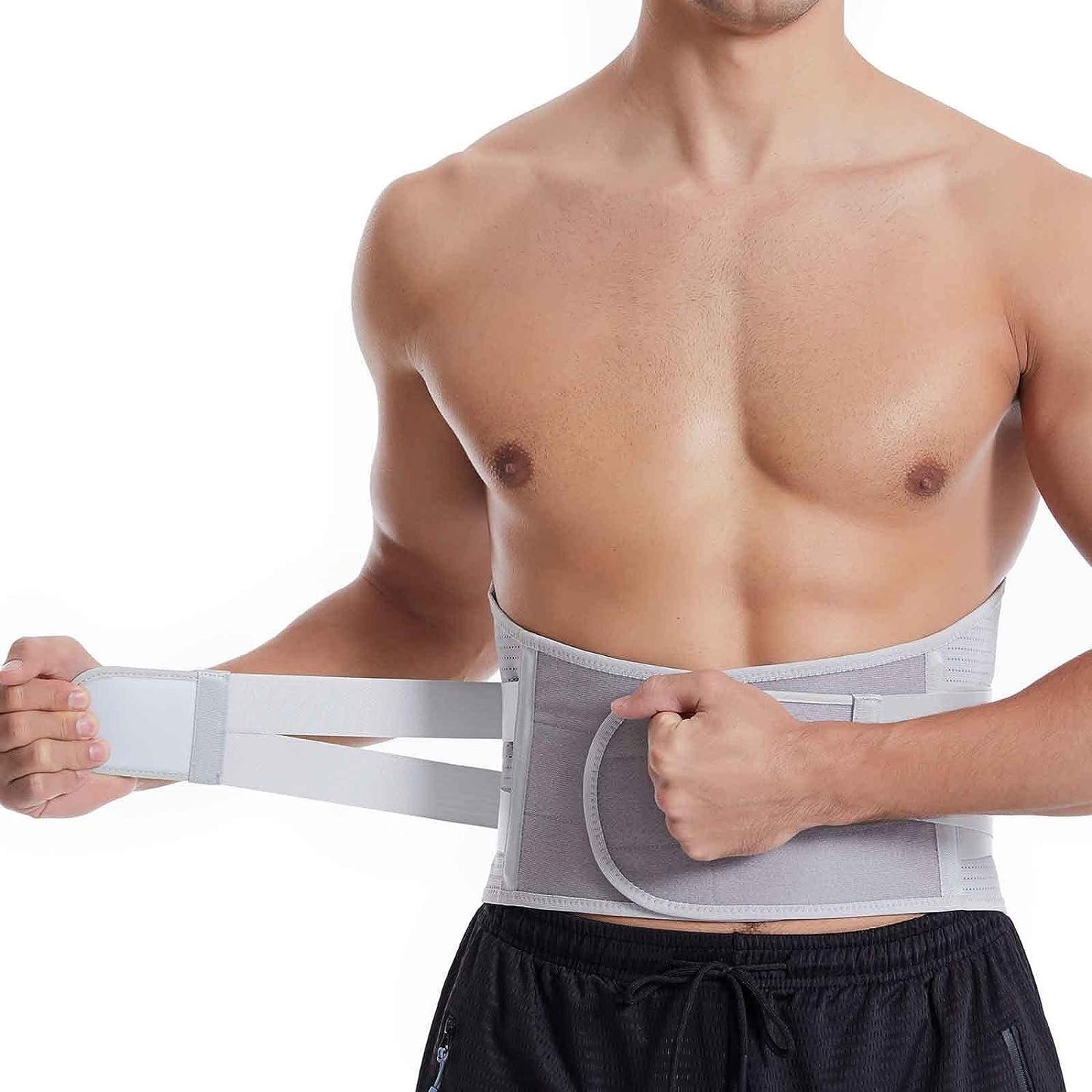 Faja de soporte lumbar con dos tiras de tensión