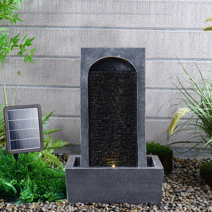 Fuente de exterior con energía solar