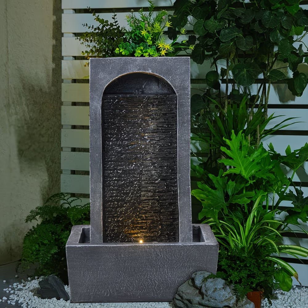 Fuente de exterior con energía solar
