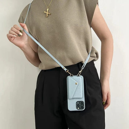 Funda móvil con cartera y correa desmontable