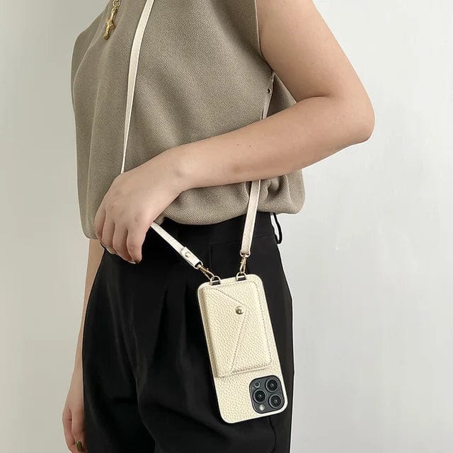 Funda móvil con cartera y correa desmontable