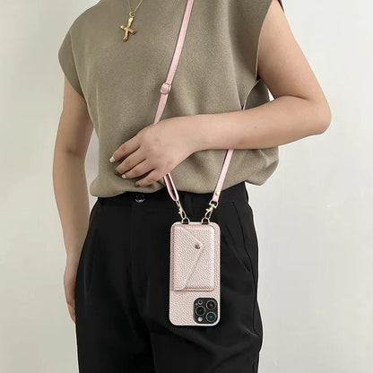 Funda móvil con cartera y correa desmontable