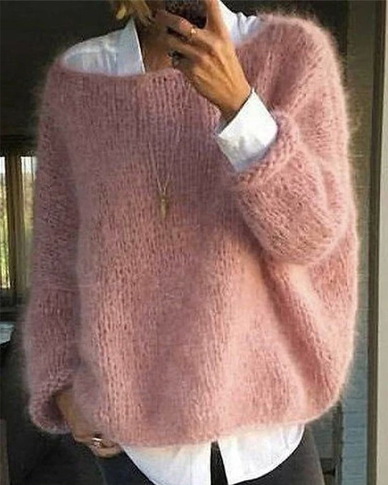 Jersey de Mujer - Cuello Barco y Corte Holgado