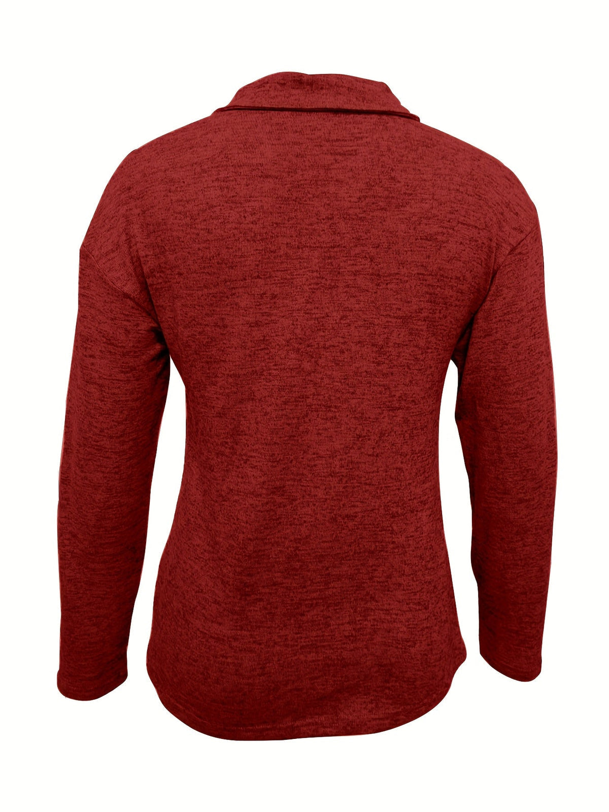 Jersey de Mujer - Cuello Camisero con Cremallera y Manga Larga