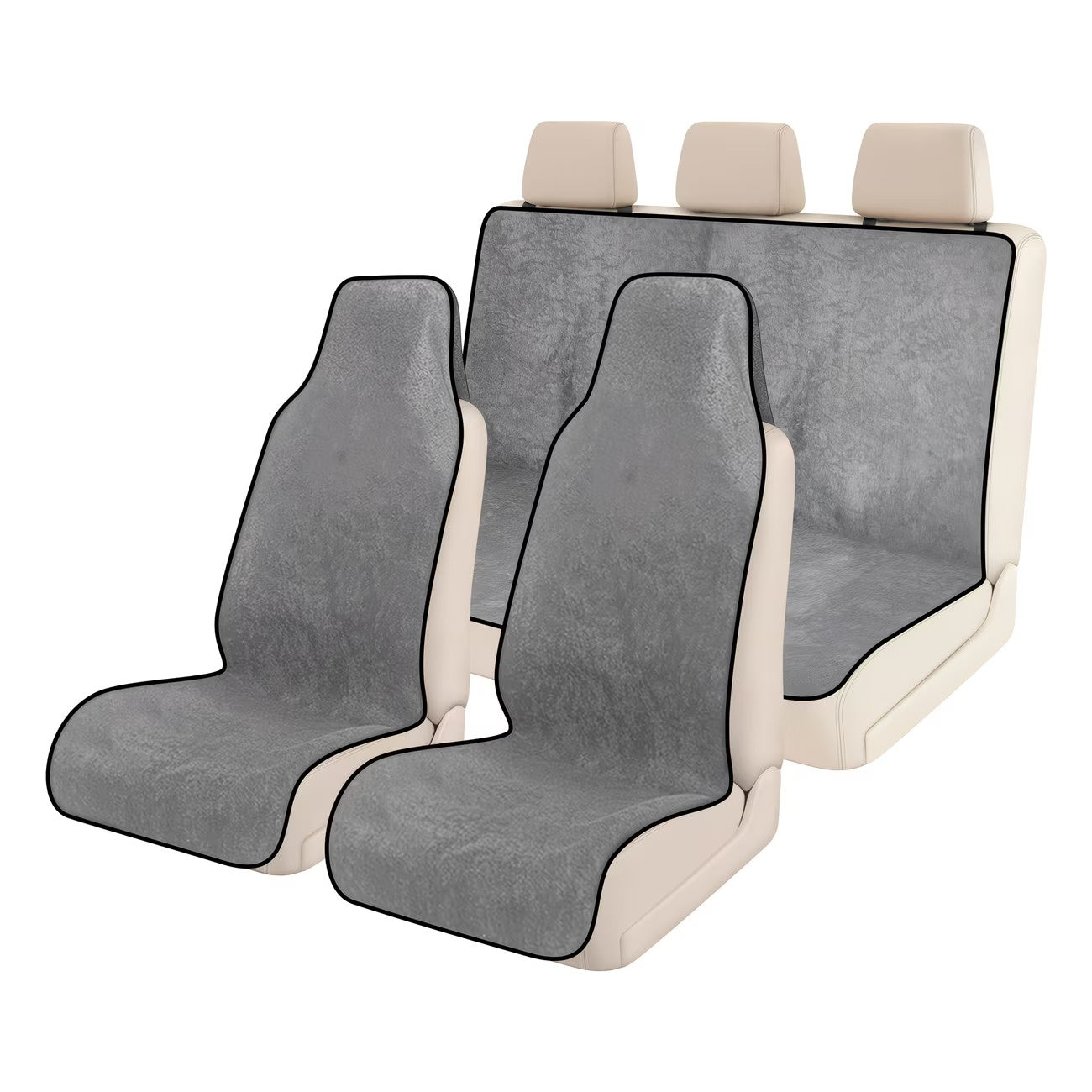 Juego de fundas para asientos de coche con cobertura frontal y trasera
