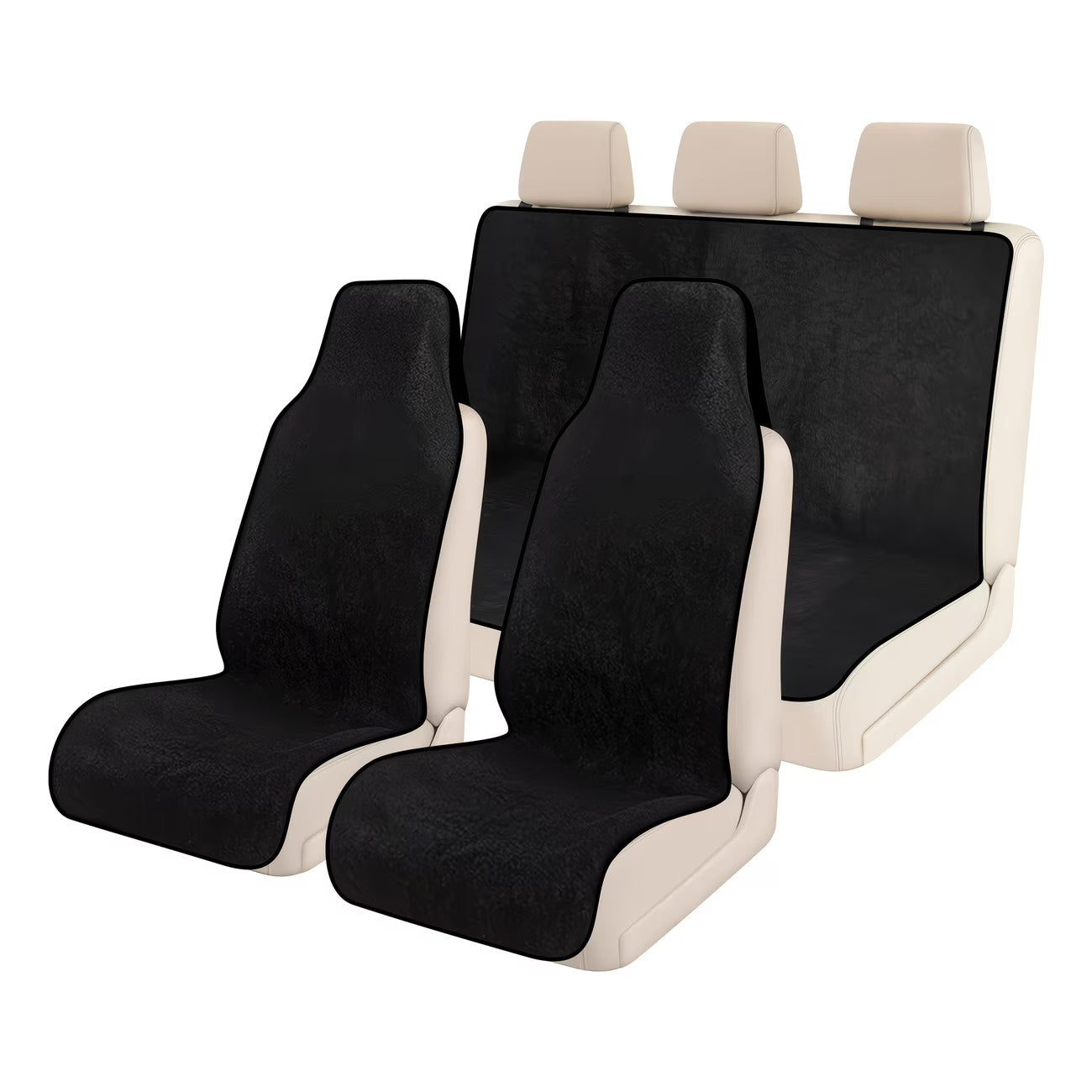 Juego de fundas para asientos de coche con cobertura frontal y trasera