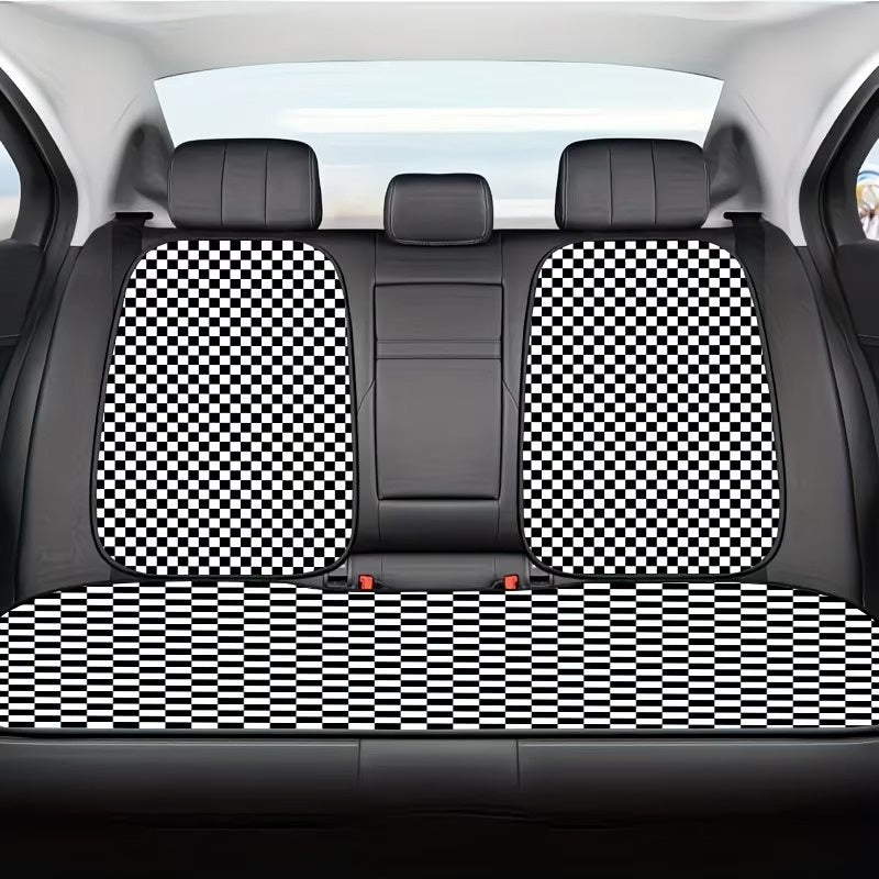 Juego de fundas para asientos de coche con patrón de cuadros