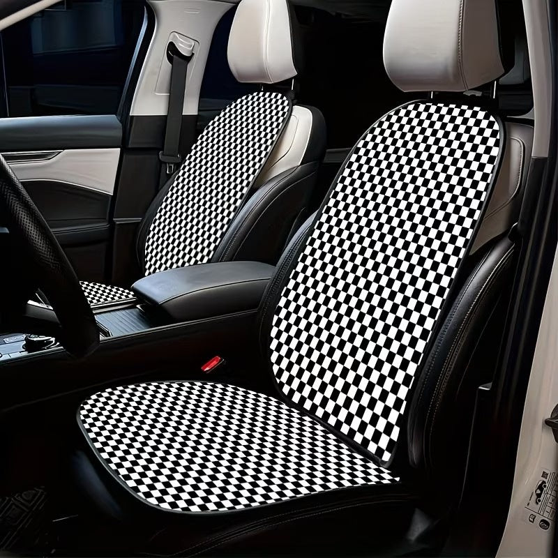 Juego de fundas para asientos de coche con patrón de cuadros