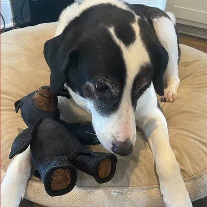Juguete para perros con forma de oso y patrón de rombos