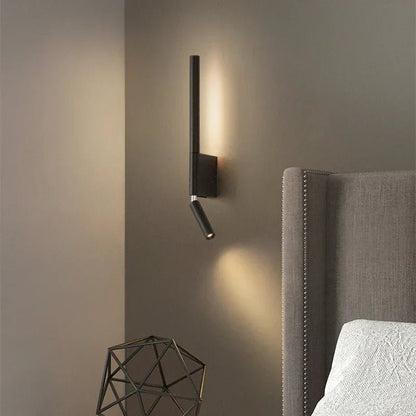 Lámpara de pared cilíndrica con articulación giratoria