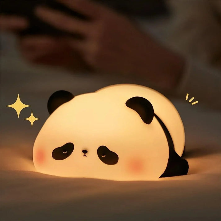 Luz nocturna de silicona con forma de animal de dibujos