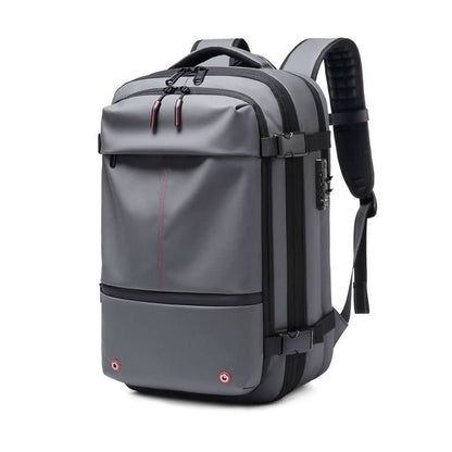 Mochila con múltiples compartimentos y candado de combinación