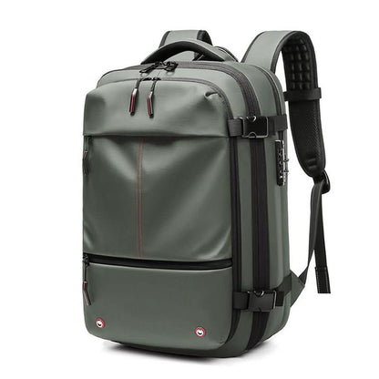 Mochila con múltiples compartimentos y candado de combinación