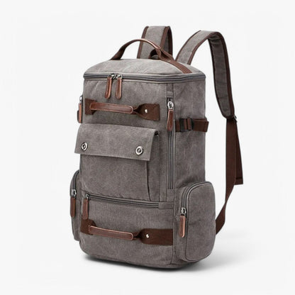 Mochila de lona con bolsillos laterales