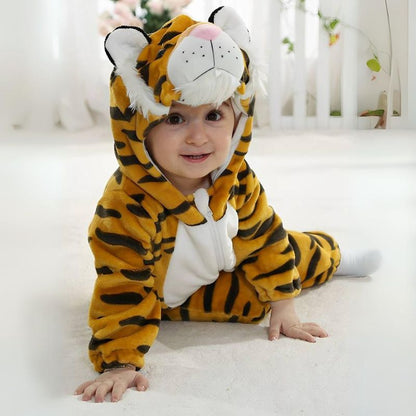 Mono para bebé con cremallera frontal y capucha