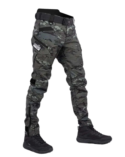 Pantalones cargo para hombre con múltiples compartimentos