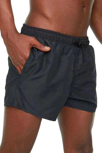 Pantalones cortos para hombre con cintura elástica y cordón