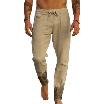 Pantalones para hombre con cintura elástica y cordón