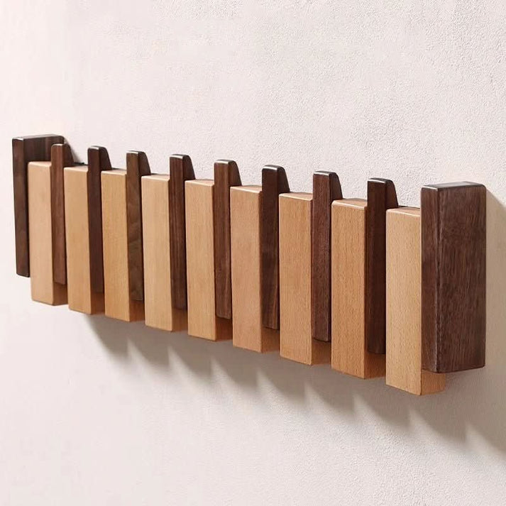 Perchero de pared con ganchos abatibles
