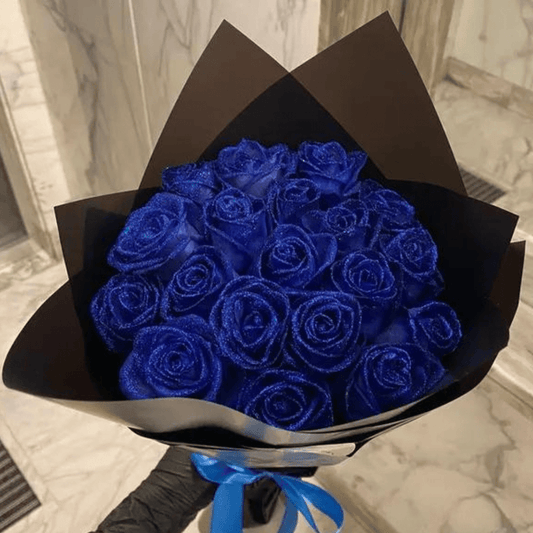 Ramo de rosas artificiales con brillo