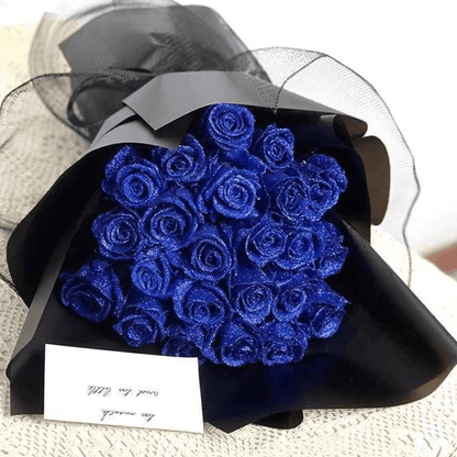 Ramo de rosas artificiales con brillo