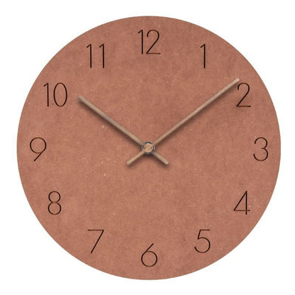 Reloj de pared analógico redondo con números arábigos