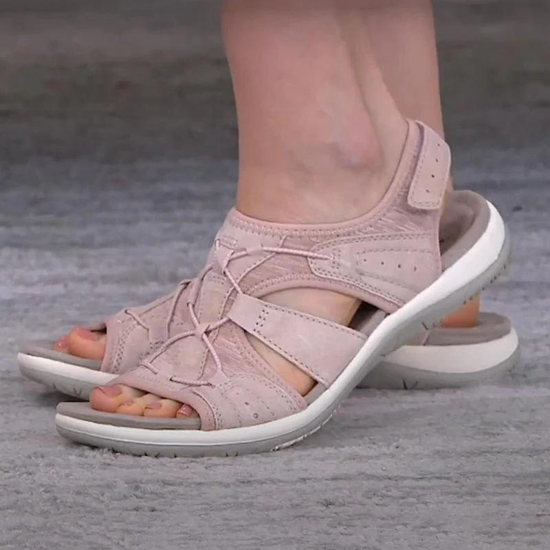 Sandalias para mujer de punta abierta con múltiples tiras