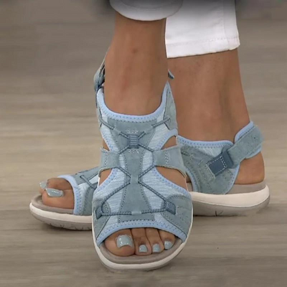 Sandalias para mujer de punta abierta con múltiples tiras