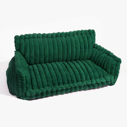 Sofá para perros con patrón acolchado