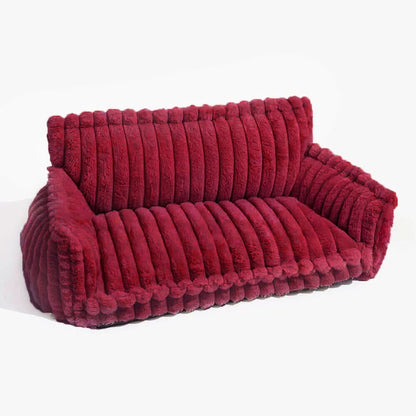 Sofá para perros con patrón acolchado