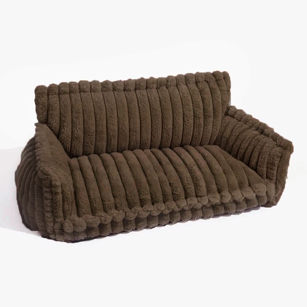 Sofá para perros con patrón acolchado