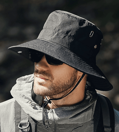 Sombrero de sol para hombre con cordón para la barbilla