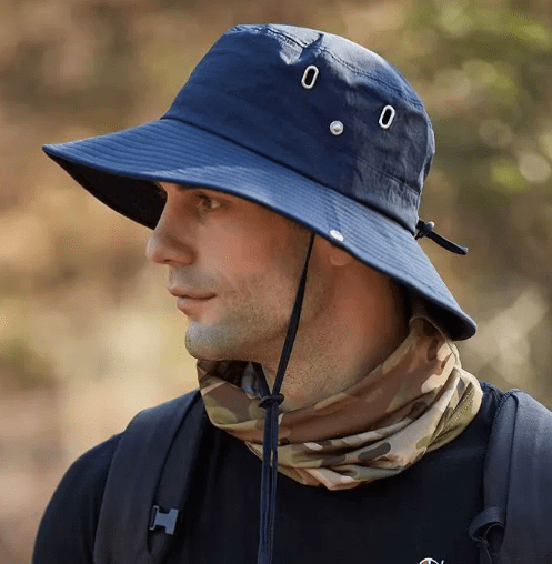 Sombrero de sol para hombre con cordón para la barbilla