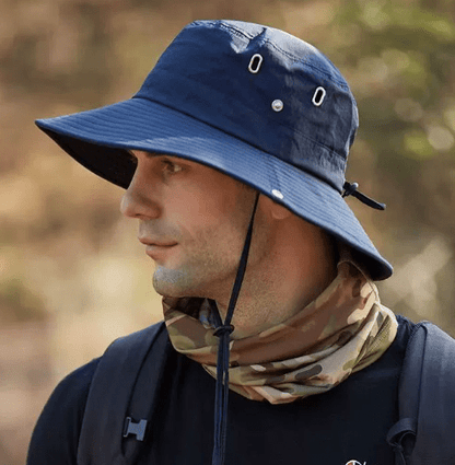 Sombrero de sol para hombre con cordón para la barbilla